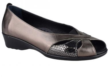 Γυναικεία Δερμάτινα Ανατομικά Παπούτσια| Υφαντίδης | 110901 | Ατσαλί - Υφαντίδης - 